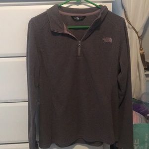 Women’s Grey North Face Quarter Zip, Size: Large